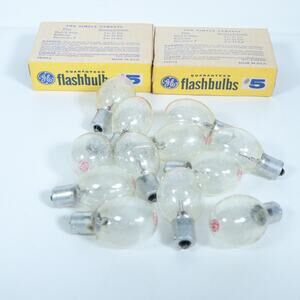New Vintage 20 GE General Electric‎ #5 Flashbulbs Clear
